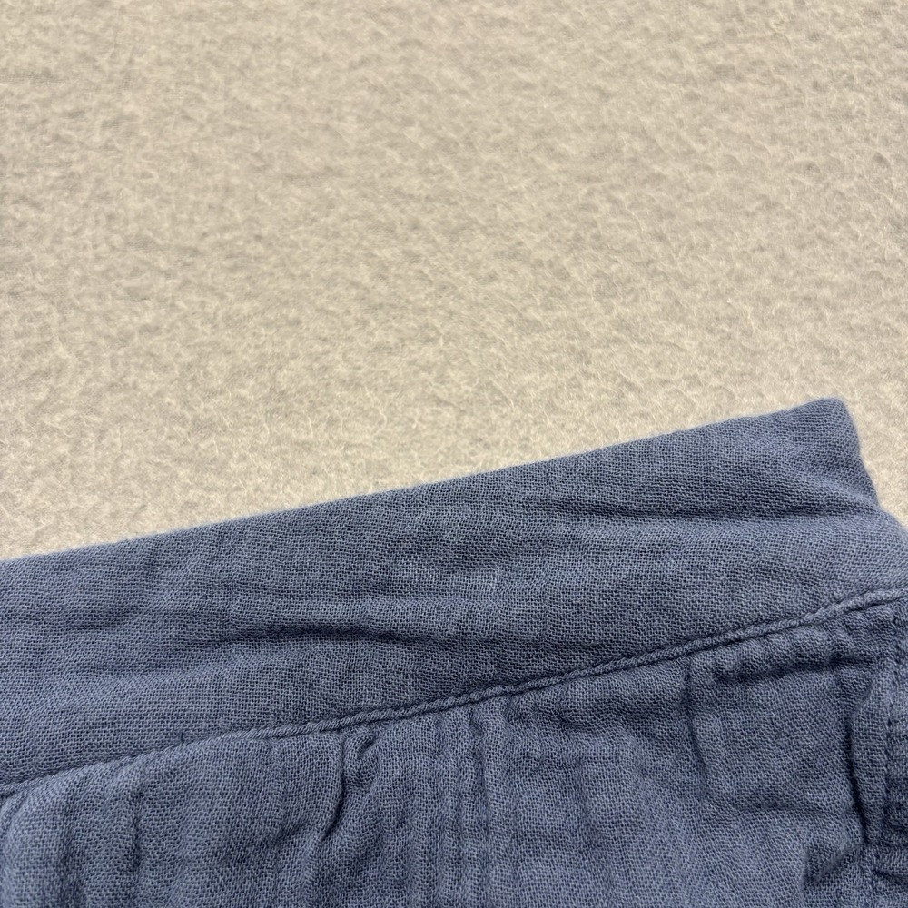 Pact Organic Cotton Gauze Tulip Faux Wrap Midi Skirt Navy Blue Size L Coastal - Picture 6 of 16